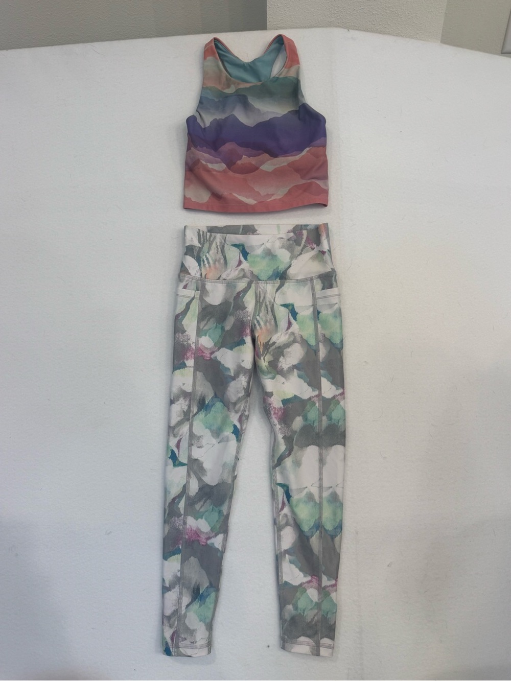 DSG Girls Athletic 2‑Piece Set – Crop Top & Leggings, Size 8-9